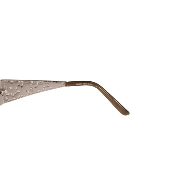 Lulu Guinness Vintage Crystal BBL004 Sunglasses Silver Innovative Shield Shades main image 4